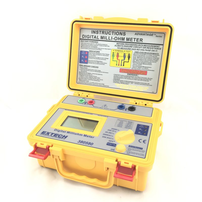 EXTECH BATTERY POWERED MILLIOHM METER